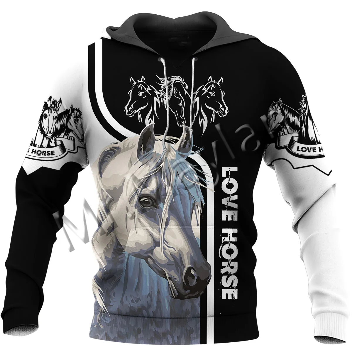 

Красочный мужской повседневный тренировочный костюм с животными Love Horse художественный 3D принт унисекс модная уличная одежда толстовки/Сви...