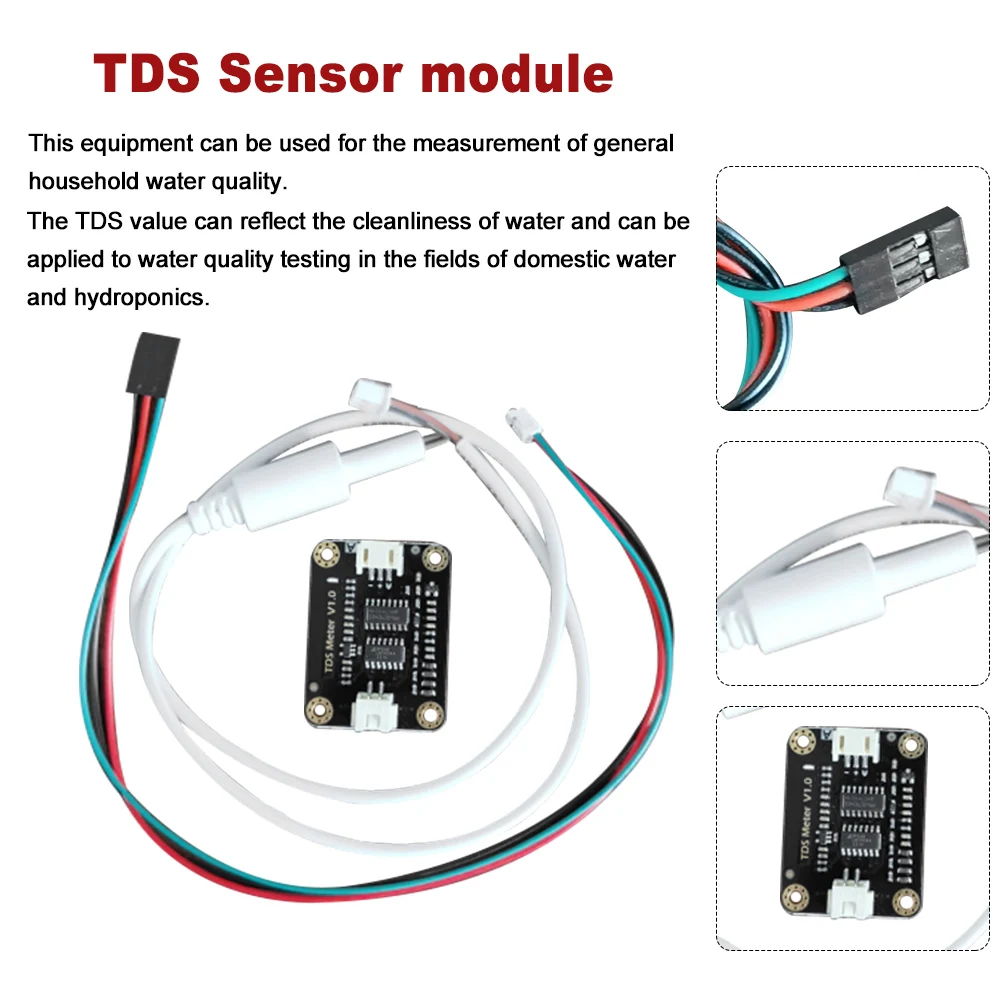 

Easy Use Metal Analog TDS Sensor Module Tester Liquid Detection Meter Waterproof Probe DIY Online Water Conductivity