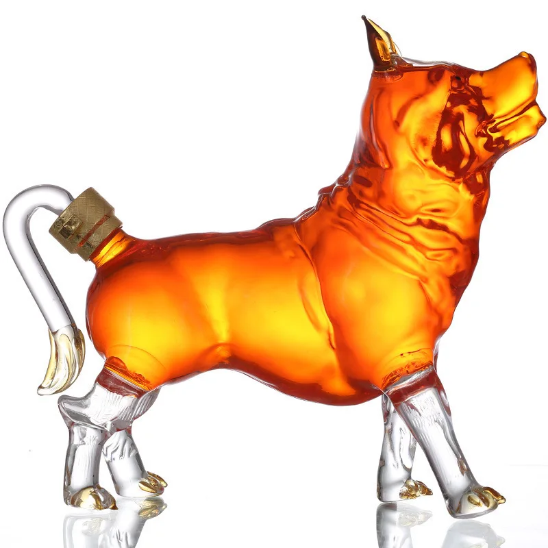 

Милые животные собака формы высокого качества 1000 мл не содержащее свинец стекло домашний бар виски графин для ликера скотч, DDC-172