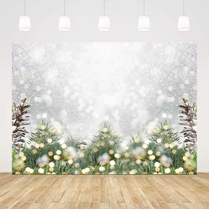 Фон для фотосъемки Рождество зима снежинка Блестящий фотостудии боке блестящие фоны фотобудки|Фон