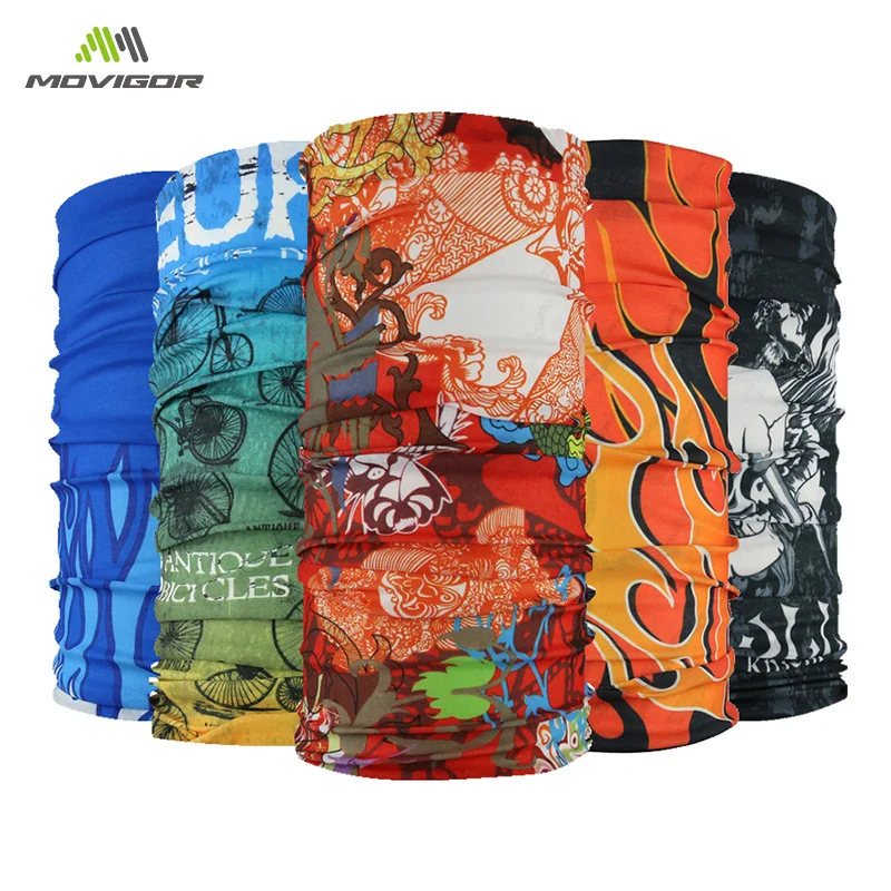

MOVIGOR Summer Outdoor Sports Scarf Bike Bicycle Equipment Headwear Seamless Ride Neck Mask Bike Magic Cycling Headband Bandana