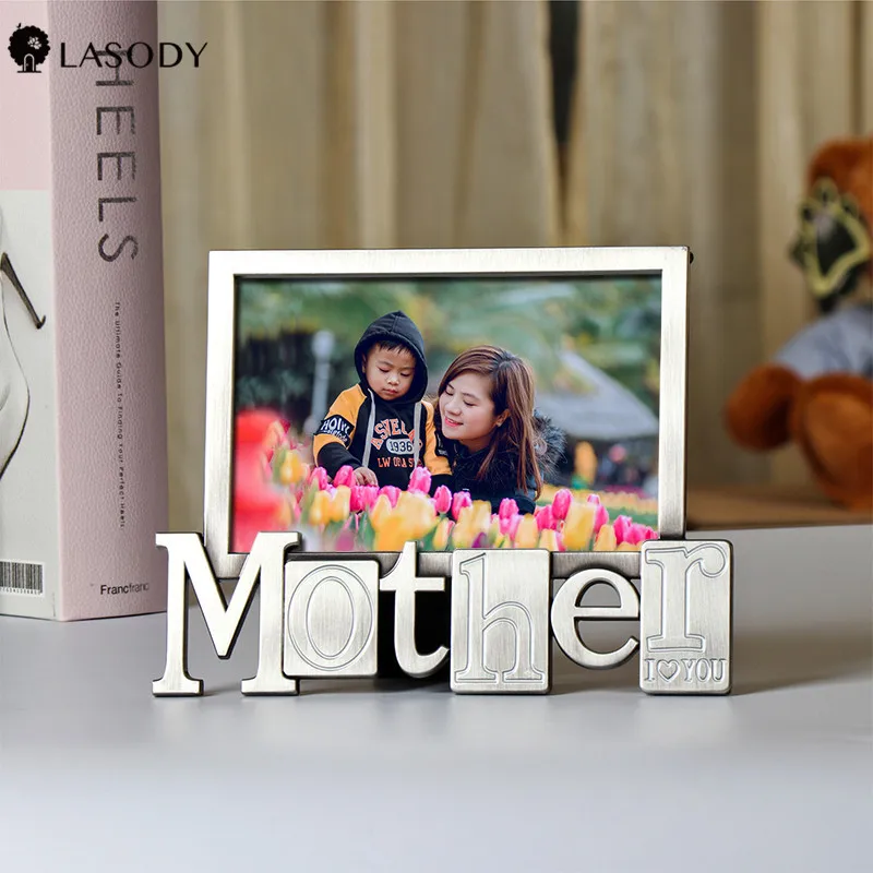 Семейная фоторамка LASODY подарок на день Святого Валентина изысканная серебряная