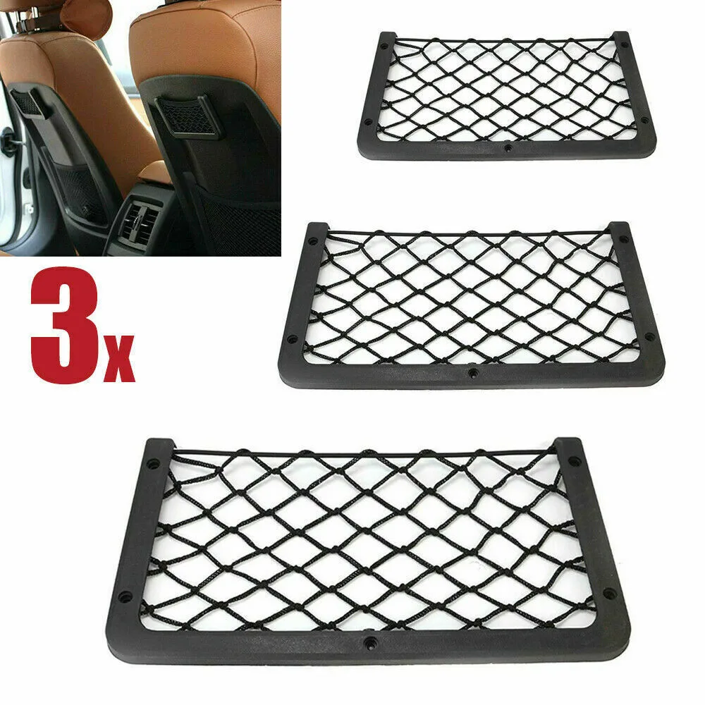 

3X Large Storage Net Pocket Camper Van Caravan Organizer Holder For T4 T5 Car Caravan RV Boat Automobile Accessories