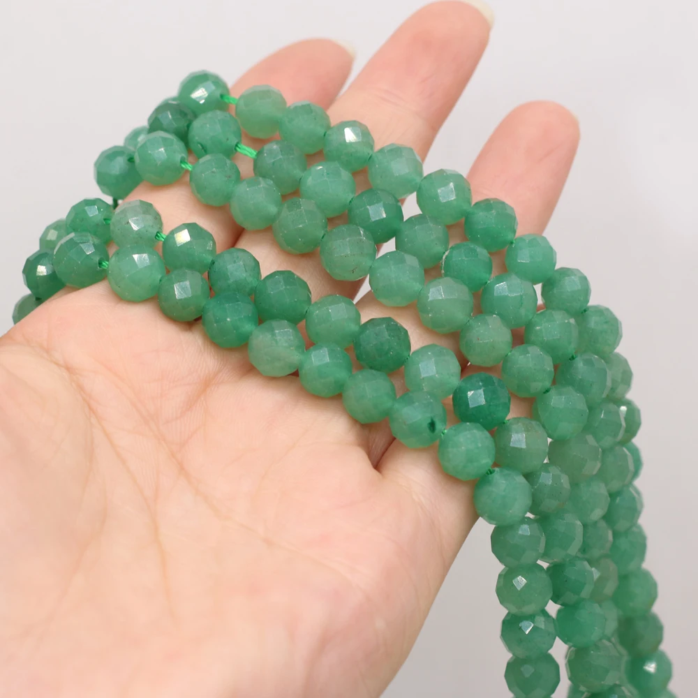 

Round Shape Semi Precious Stone Natural Green Aventurine Beads For Jewelry Making Necklace Bracelet 8mm