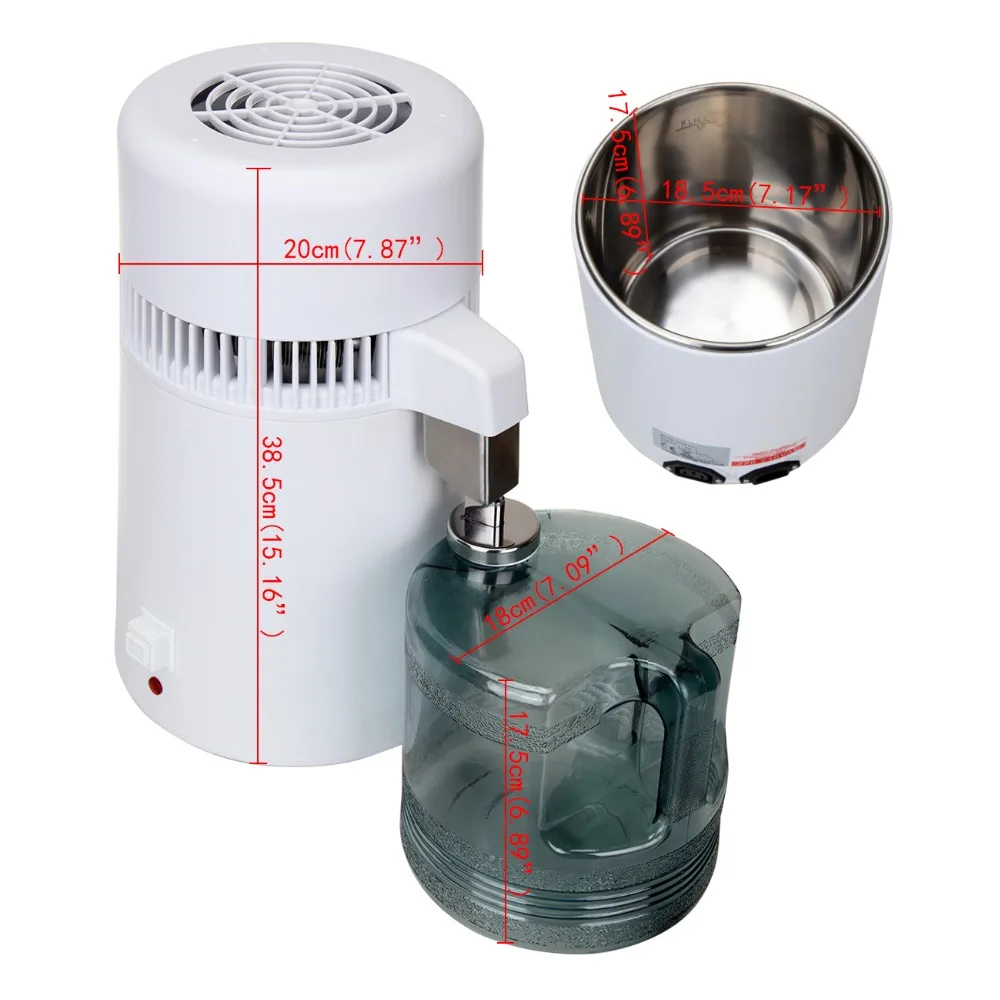 

Очиститель воды Yonntech 4 л, 750 Вт, фильтр из нержавеющей стали, очиститель воды, домашний кухонный очиститель (доставка из ЕС)