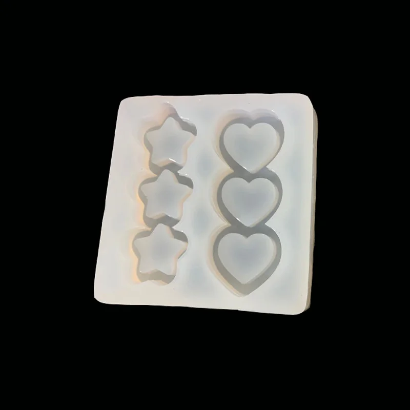 Роза цветок шейкер силиконовые формы DIY Смола в форме сердца звезды шейкеры