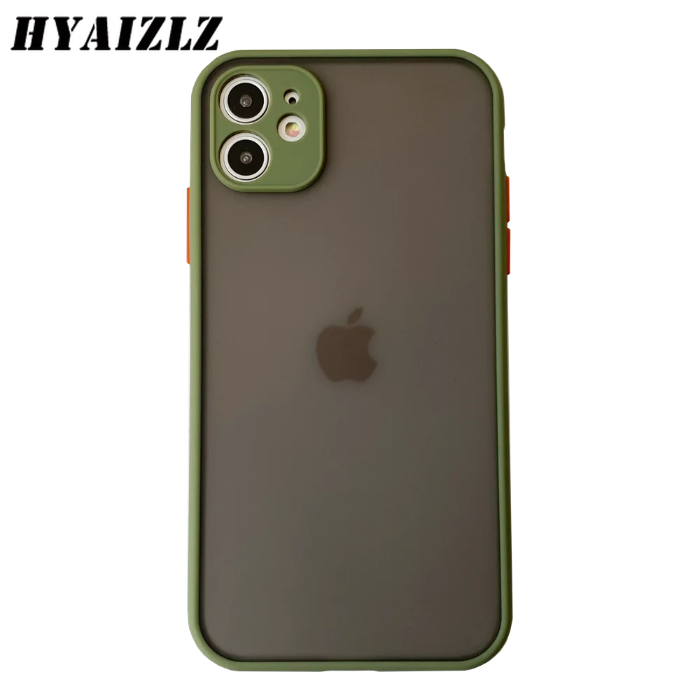

Matte Phone Case for iPhone 12 mini 11 Pro Max XS XR X 6 7 8 Plus SE 2020 Camera Protection Bumper Translucent Slim Back Cover