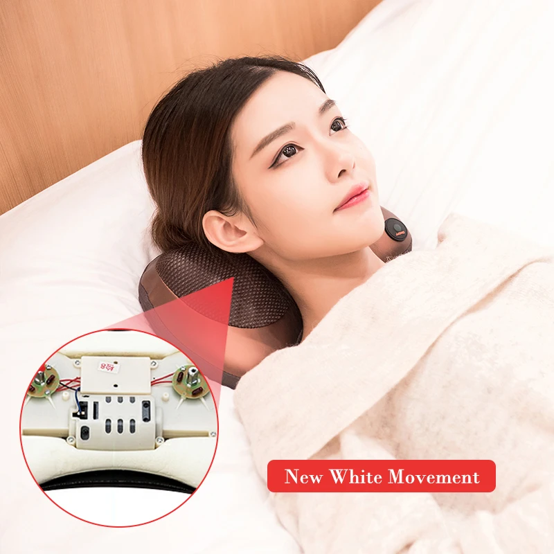 Массажер для шеи дома и автомобиля инфракрасная массажная подушка шиацу спины