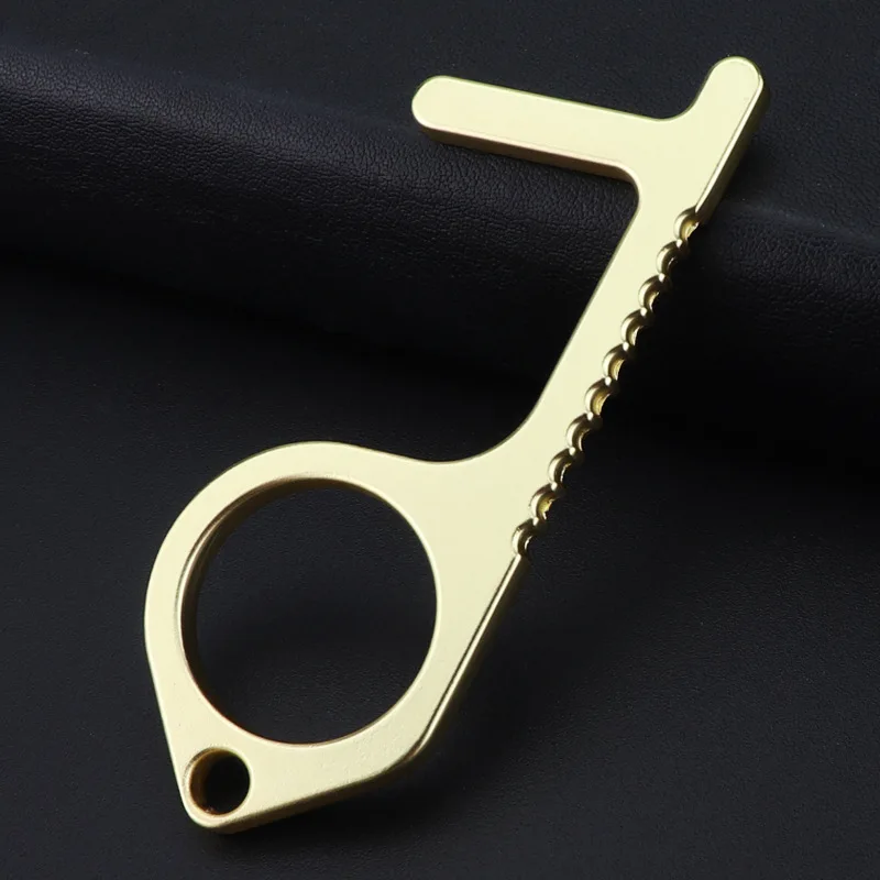 

Metal No Touch Door Opener Tool Touchless Keychain Hand Tool with Stylus for Door Handle Touch Screen Brand New Fashion