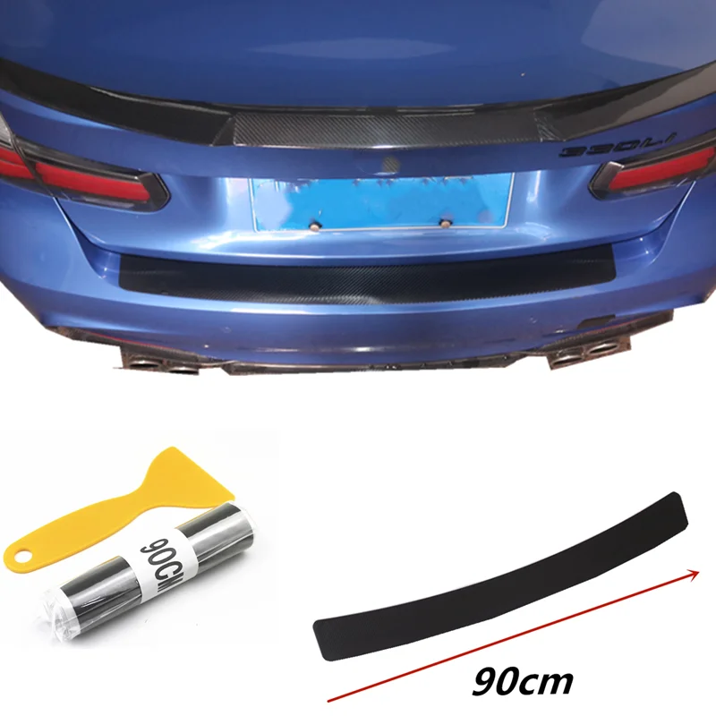 Наклейка на бампер для багажника автомобиля из углеродного волокна BMW E46 E52 E53 E60 E90