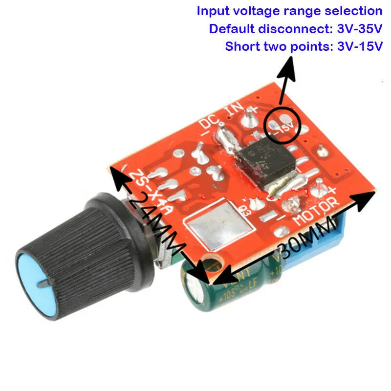 PWM DC 12V Motor Speed Controller Module DC-DC 3V~35V Adjustable Regulator Control Governor Switch 24V LED Fan 5A 90W | Обустройство
