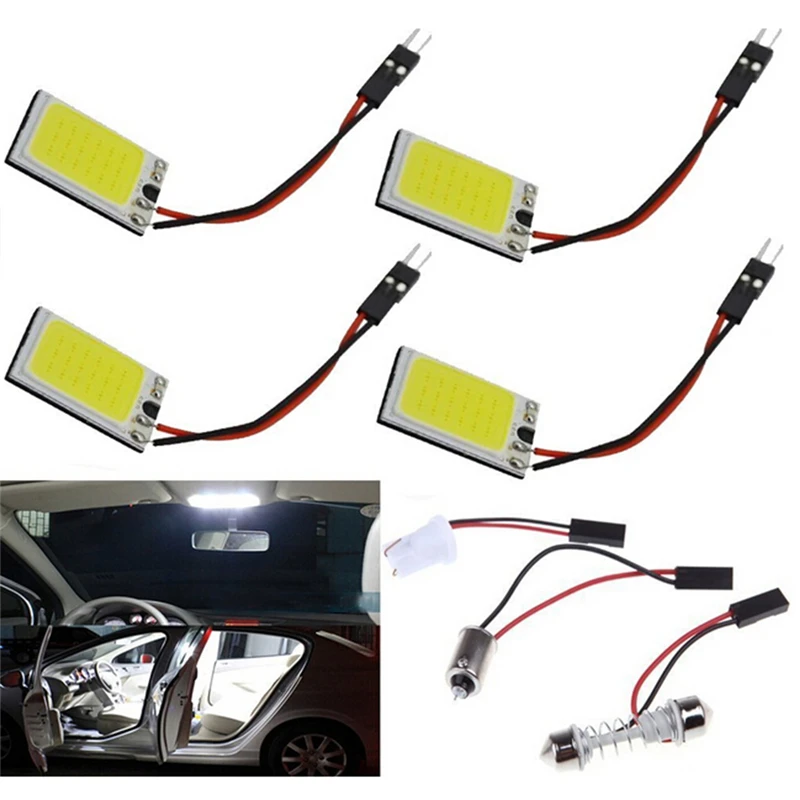 

12V гирлянда из початков T10 BA9S C5W купольная лампа 18-LED COB Автомобильная Внутренняя купольная лампа s