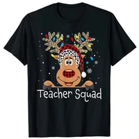 teacher squad reindeer funny teacher christmas xmas t shirt