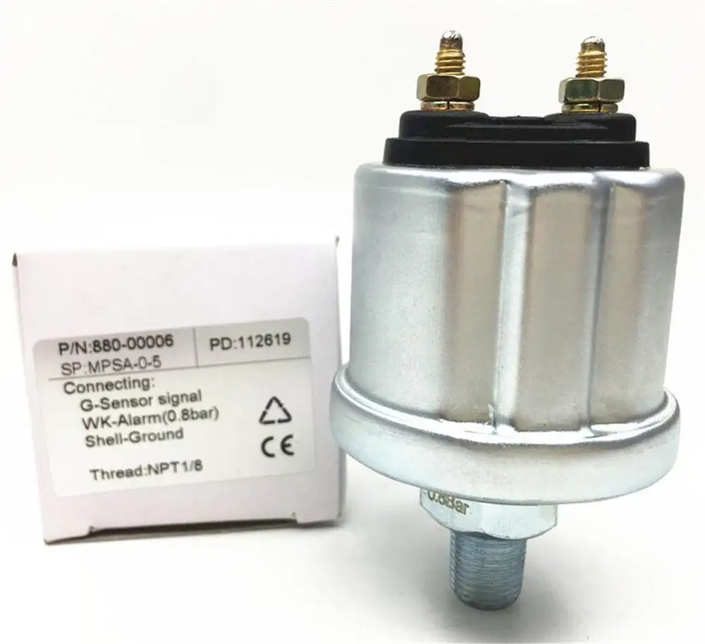 Упаковка из 1 механического датчика давления масла M10x1 NPT1/8 для автоматического датчика s диапазон измерения 0-5 бар/0-10 бар датчик давления