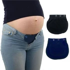 Пояс для беременных, мягкий Регулируемый эластичный пояс для штанов, удлиняющие талии, на пуговицах, для мам
