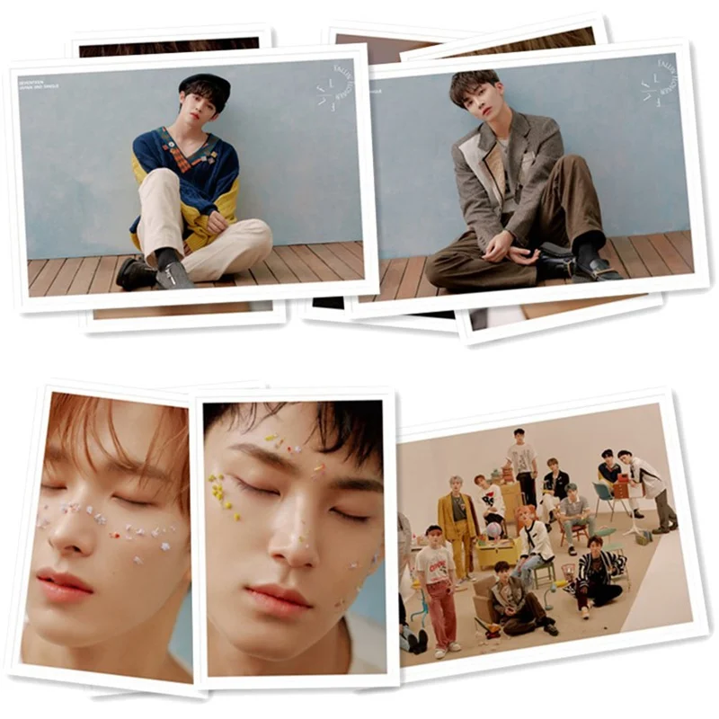 40 шт./компл. KPOP Seventeen Fallin цветочный альбом коллекция любовь буквы HD фото карты ПВХ