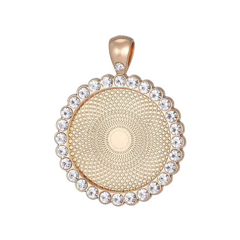 

BoYuTe (5 Pieces/Lot) Fit 25MM 30MM Cameo Cabochon Crystal Pendant Base Diy Handmade Blank Tray Bezel Jewelry Accessories