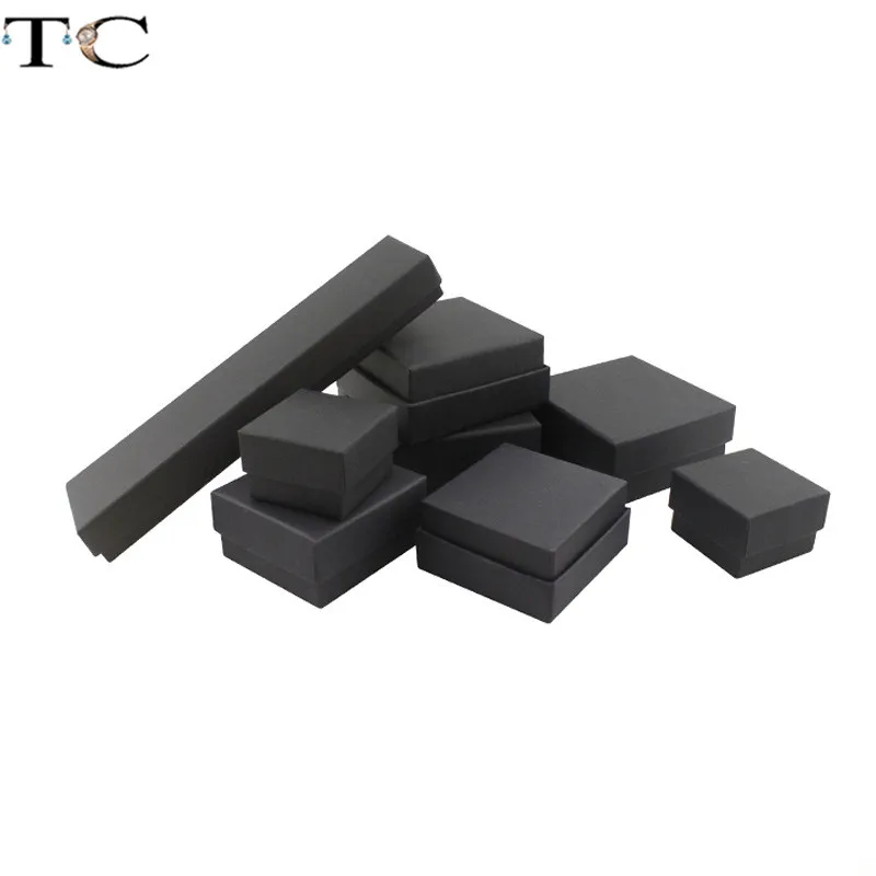 Крафт-бумага коробка для ювелирных изделий ожерелье держатель кольцо