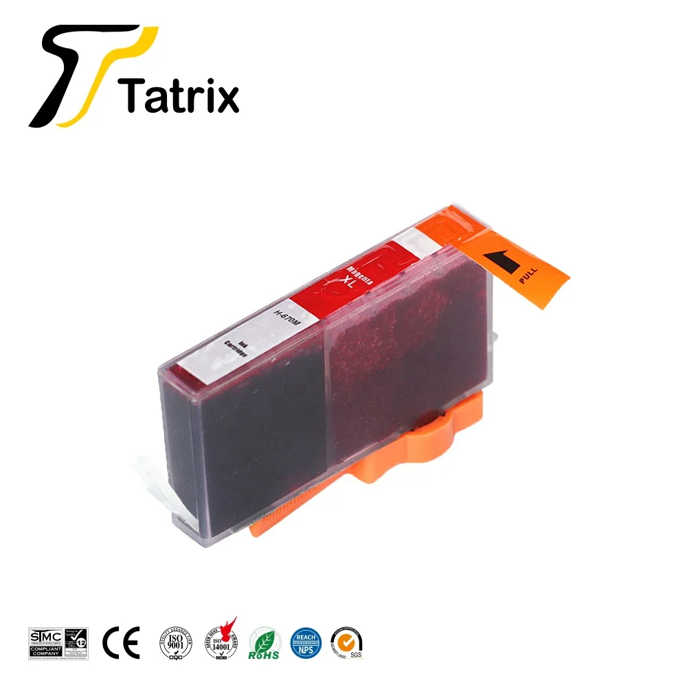 Tatrix 4PCS For HP670 HP670XL H-670 Ink Cartridge HP Photosmart Deskjet Advantage 3525/4615/4620/4625/5525/6526 Printer | Компьютеры и