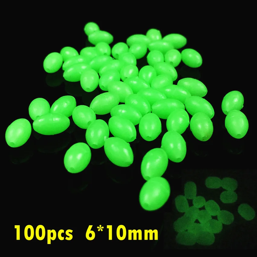 

100pcs Luminous Space Bean Fishing Beads Resistance Not To Hurt The Line Vertical Beans Carp Fishing Tackle Accessories