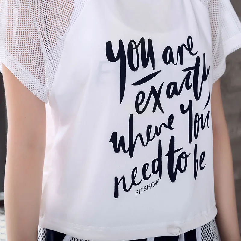 Новинка 2019 быстросохнущее свободное платье для фитнеса футболка с принтом