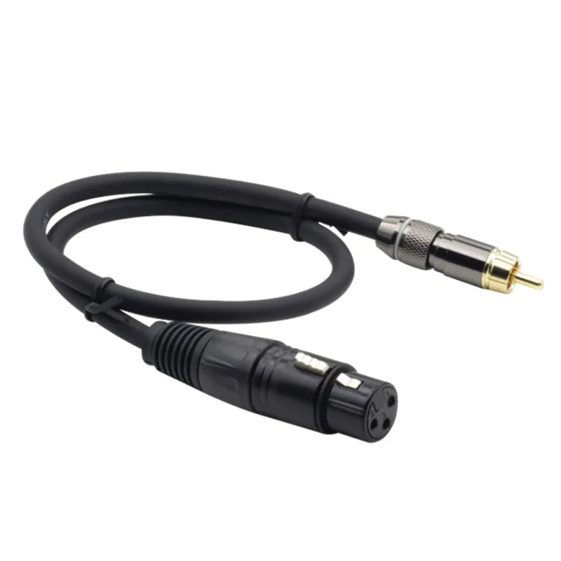 Кабель удлинитель для микрофона переходник с RCA на XLR RAC Canon 3 контактный штекер
