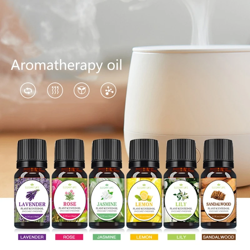 

Новинка 2021, 6 бутылок/коробка, 10 мл, водорастворимое эфирное масло для ароматерапии, ароматическое масло лаванды