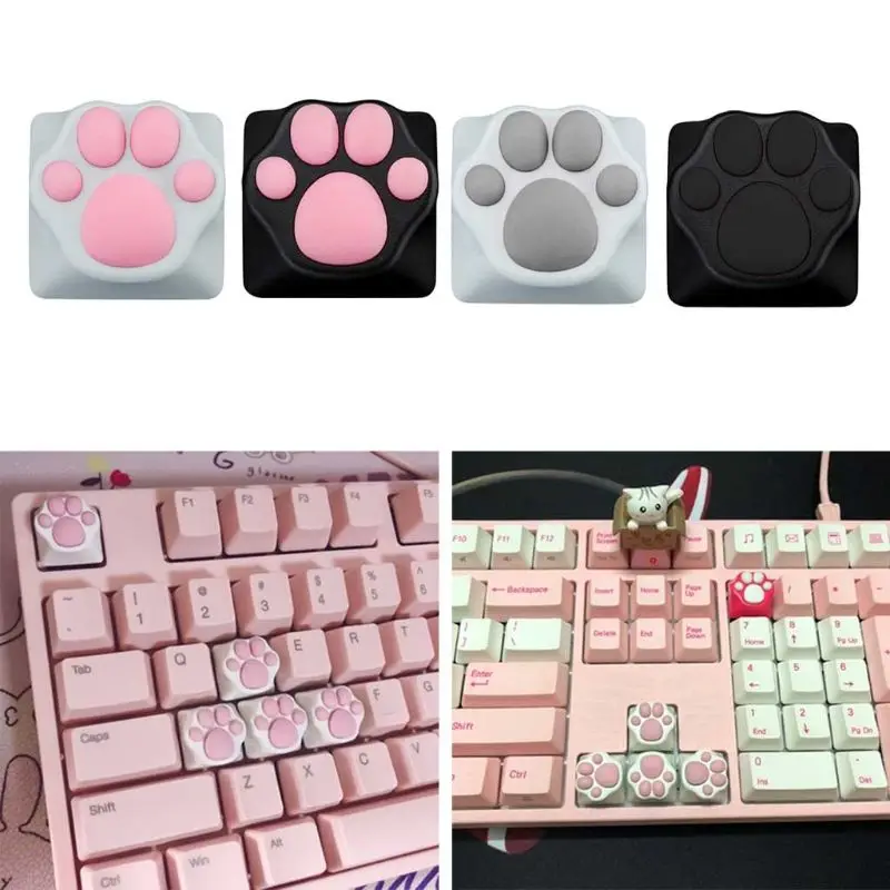 Индивидуальные ABS Силиконовые Kitty Paw Artisan Cat лапы Pad клавиатуры keyCaps для Cherry MX