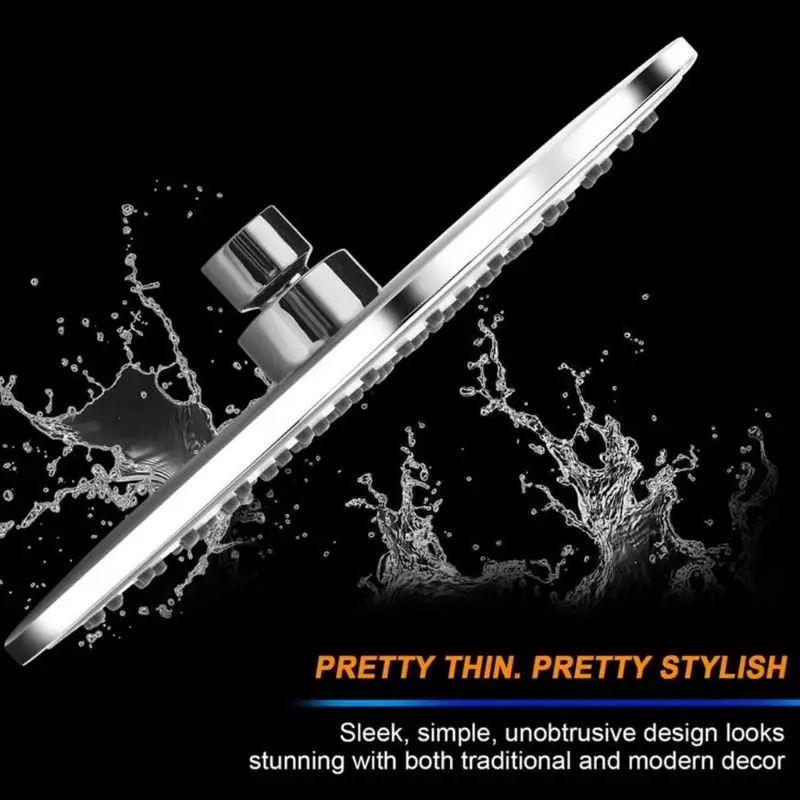 

9\" High Pressure Shower Head Large Coverage Rainfall Spray Showerhead for Bath New 2020