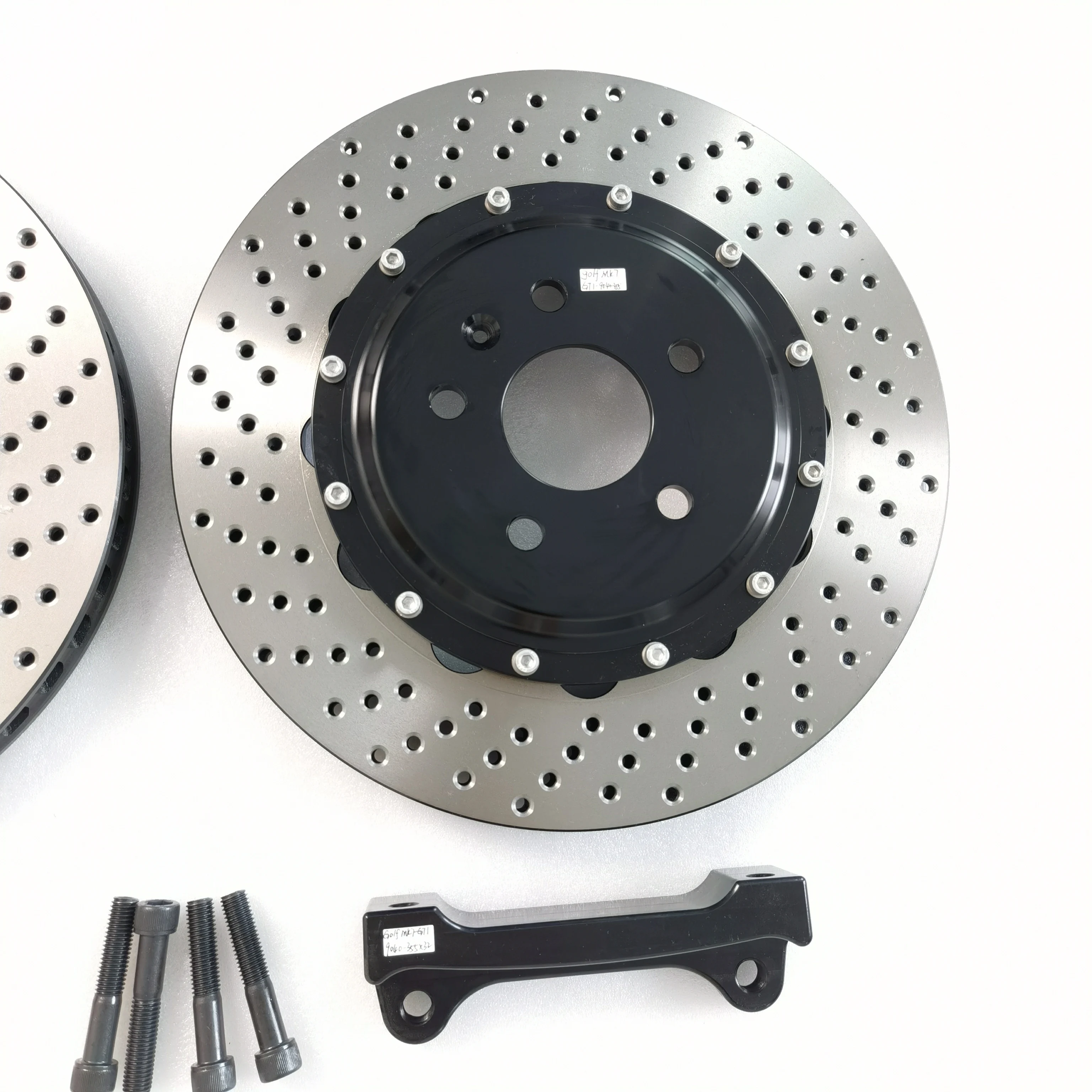 Тормозной диск с отверстиями 370*36 мм колокольчиками и кронштейном для JK9560