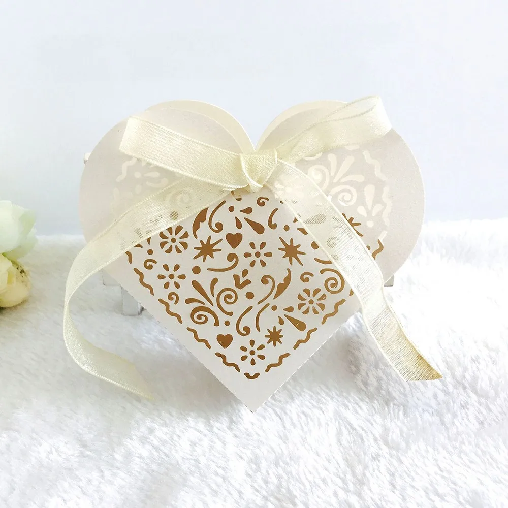 50 шт. Подарочная коробка для конфет с лентой | Дом и сад