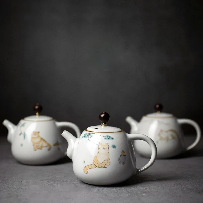 

Mini Japanese Kung Fu Teapot Handmade Ceramic Antique Tea Set Infuser Kettle Retro Pottery Teapot Teaware Waterkoker Samovar