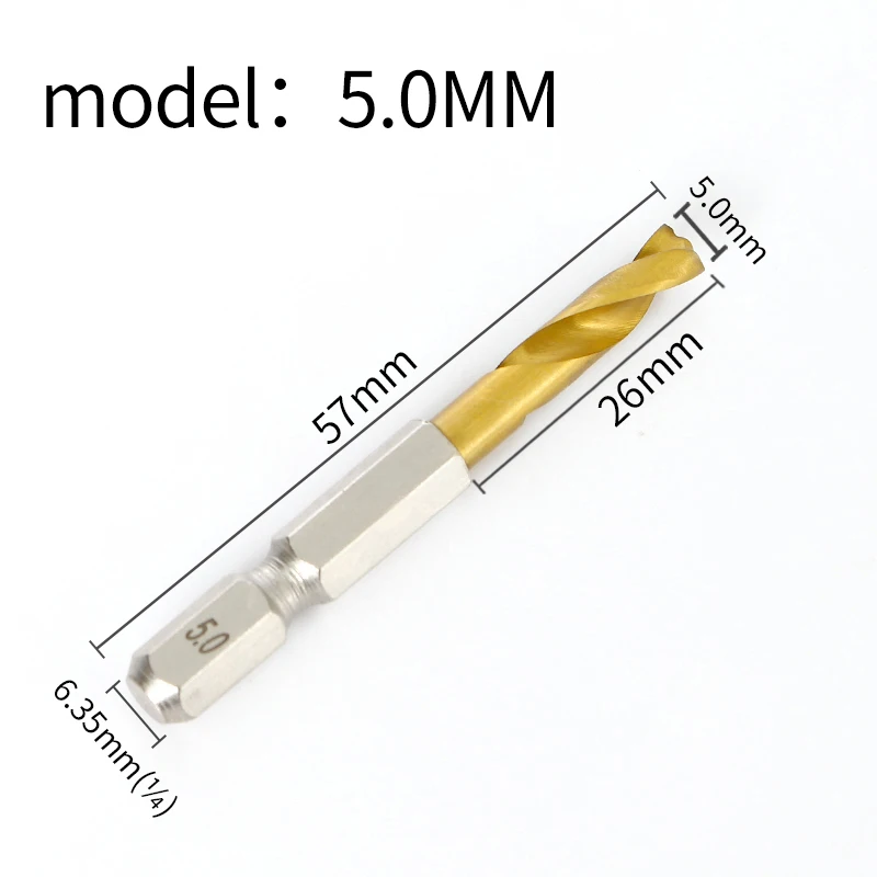 

Сверло спиральное прямоугольное из нержавеющей стали, 1/4 дюйма, 1,5-13 мм
