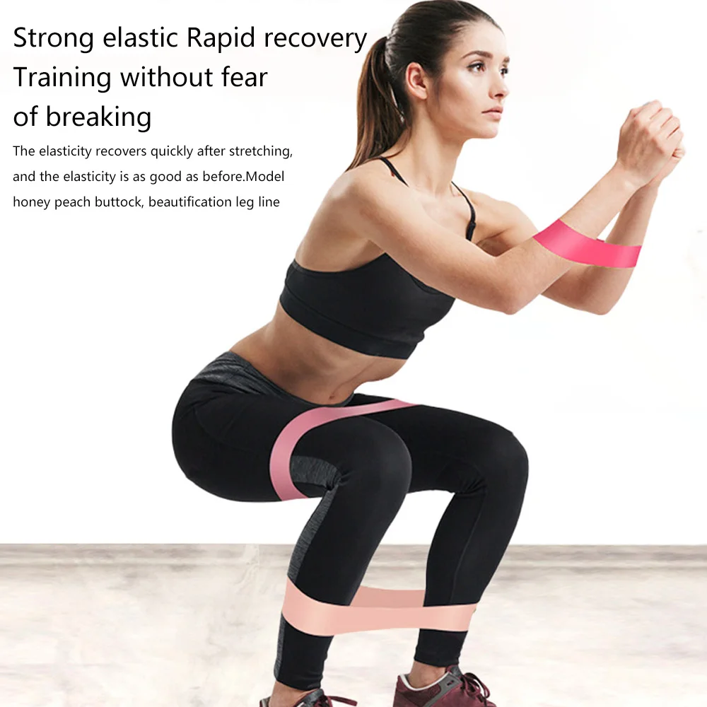 

5pcs Resistance Bands Set Elastic Squat Stretching Hip Lifting Tension Silicone Exercise Bands for Yoga Training Pilates