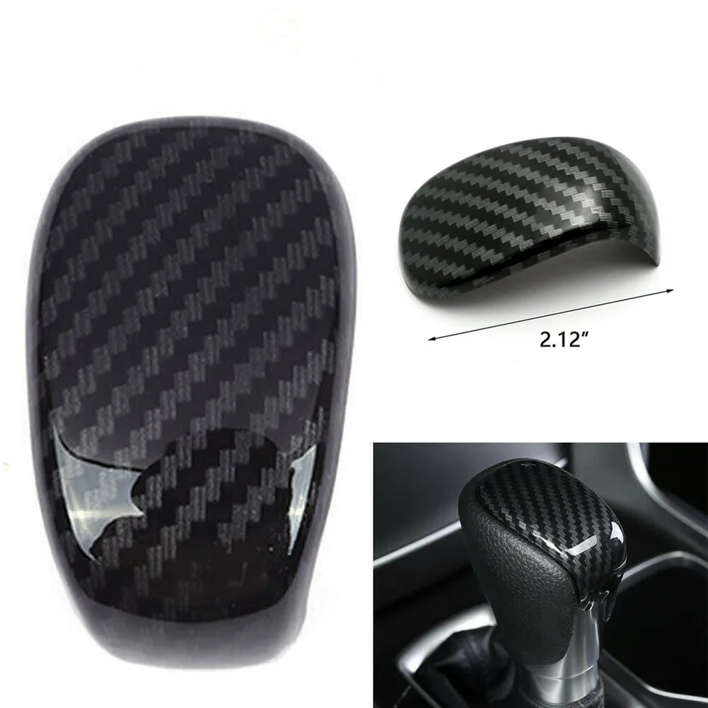 

For Car Console Gear Shift Knob Cover Trim For Honda Accord 2018-2020 Carbon Fiber Look Gear Shift Knob Cover Car Accessories