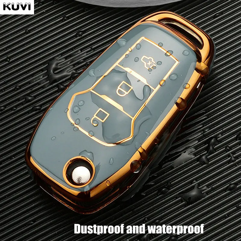 Модный ТПУ чехол для автомобильного ключа дистанционного управления Ford Fusion Fiesta