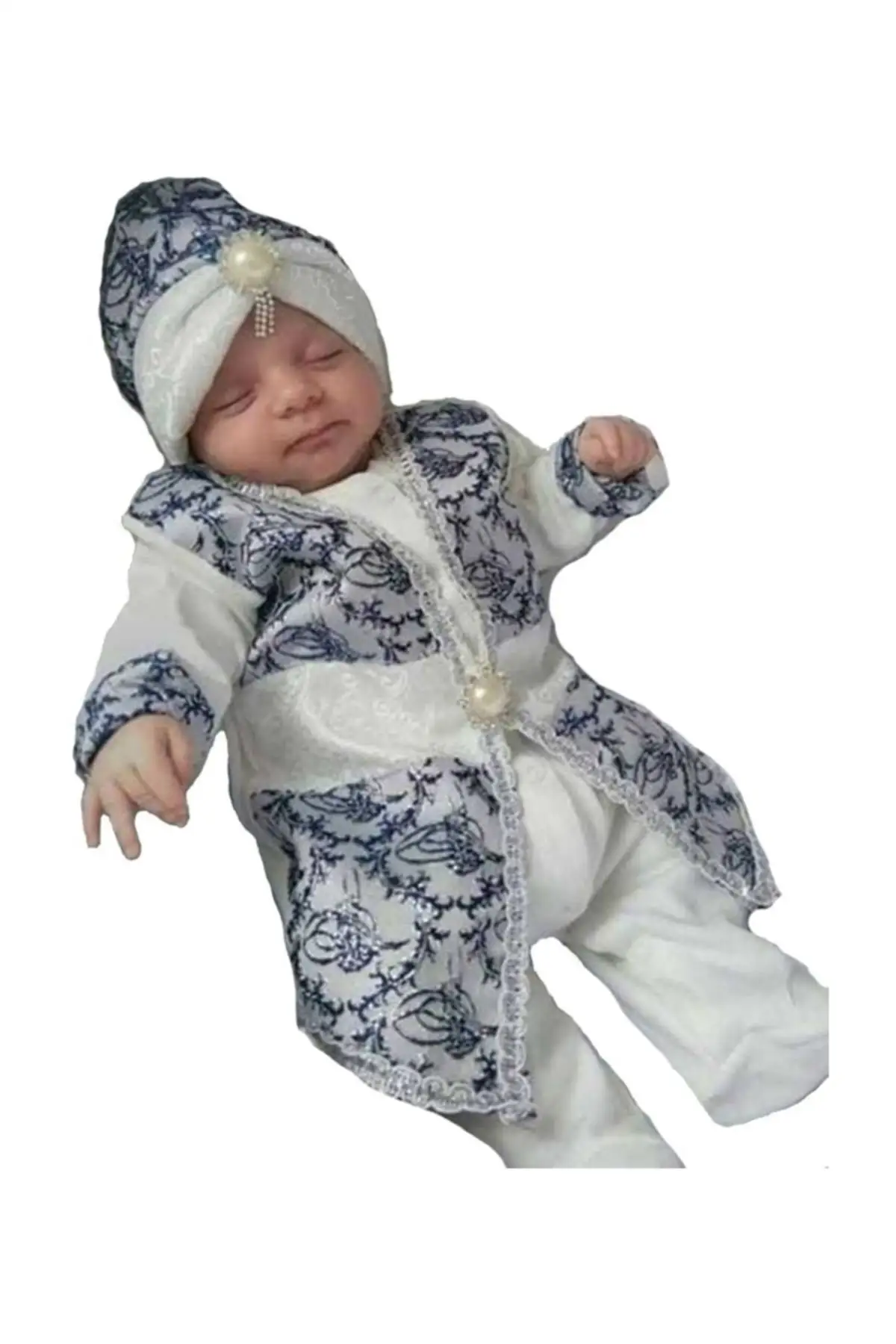 

Tura Prince Male Baby Mevlt Kit-Navy Blue Silver