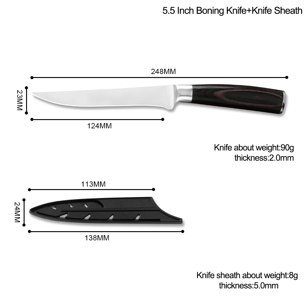 XYj 5 ''кухонный скрепляющий рыболовный нож из нержавеющей стали Острый