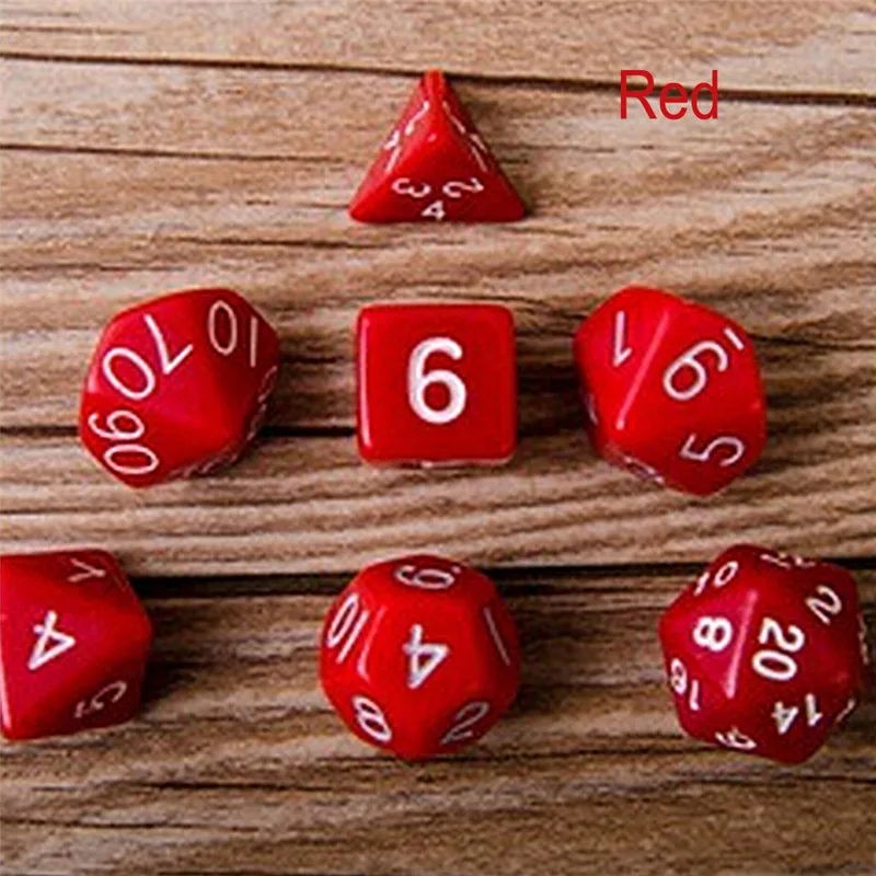 7 штук/комплект 6 дюймовый круглый Круглый D & D4 D6 D8 D10 % D12 D20 набор для