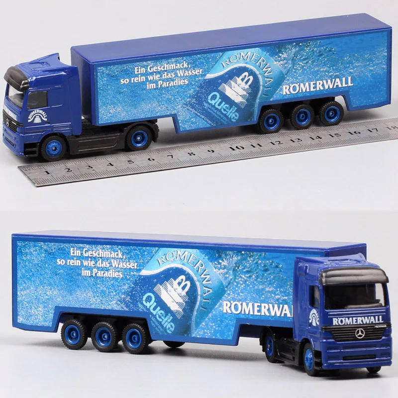 Шоколад 1/87 Scale Mini Small Germany Advertising AD Media container Cargo trailer tow Truck Diecasts& Toy Vehicles model Cars souvenir - Цвет: Шоколад