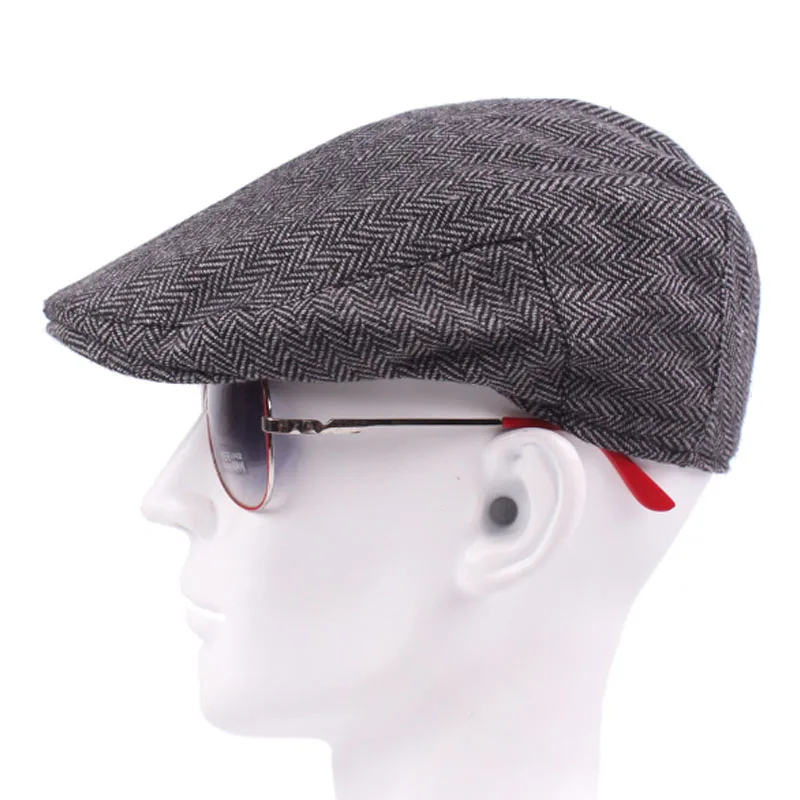 Мужские классические зимние теплые береты для вождения гольф кепка Повседневная