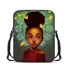 Женская сумка HYCOOL, черная, в африканском стиле, с рисунком бабочек