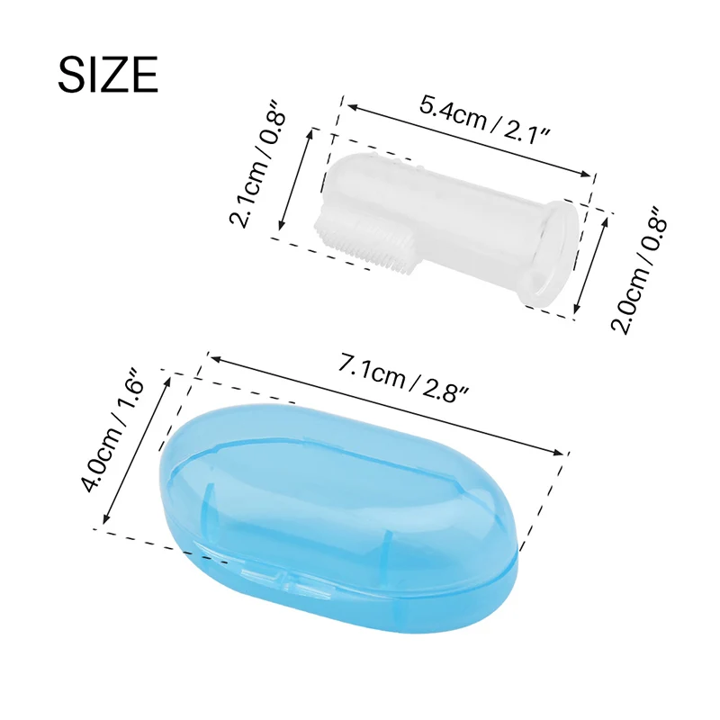 Силиконовая зубная щетка с коробкой детская на палец для чистки Мягкая младенцев