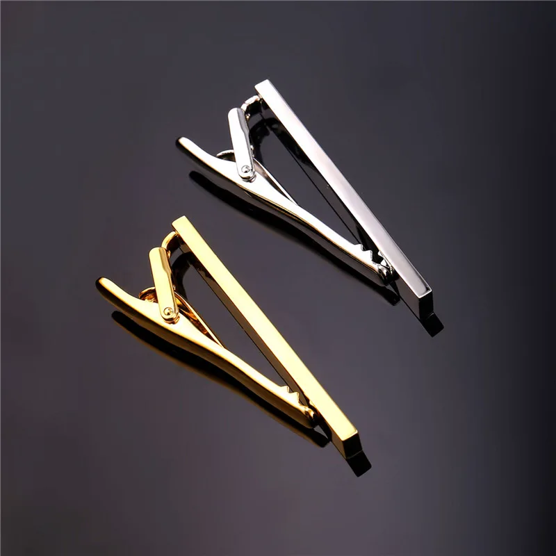 Мужские Запонки Collare с зажимом для галстука золотого/серебряного цвета роскошные