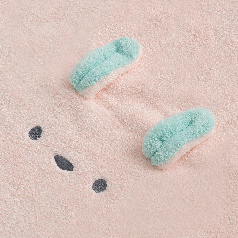

Girl's Super Absorption Turban Hair Drying Towel Quick-Dry Cartoon Koala Microfiber Hair Towel Pink