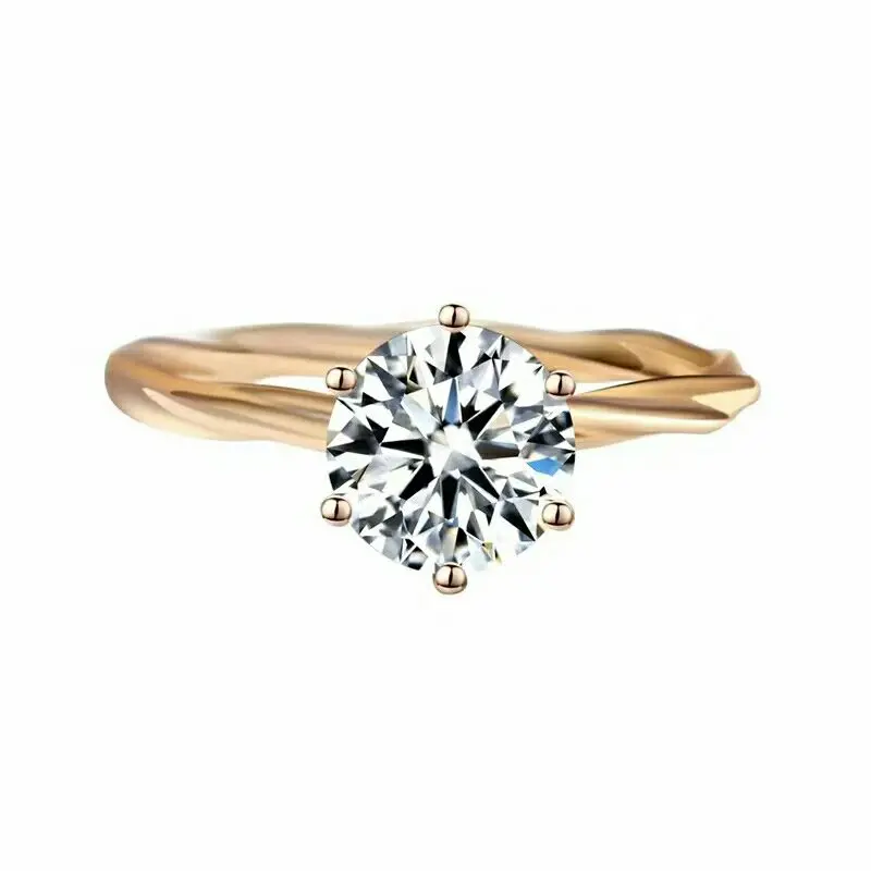 

Кольцо женское из серебра 925 пробы с муассанитом, 1 карат