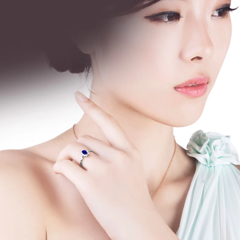 SLFD натуральный сапфир 18K чистое золото 2020 новое горячее предложение Топ Кольцо