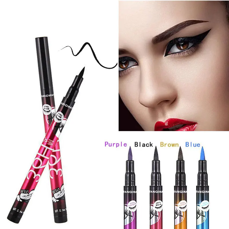 

4 Colors 36H Black Eyeliner Pencil Waterproof Long-lasting Eye Liner Liquid Pen Precision Smudge-Proof Smooth Beauty Makeup Tool