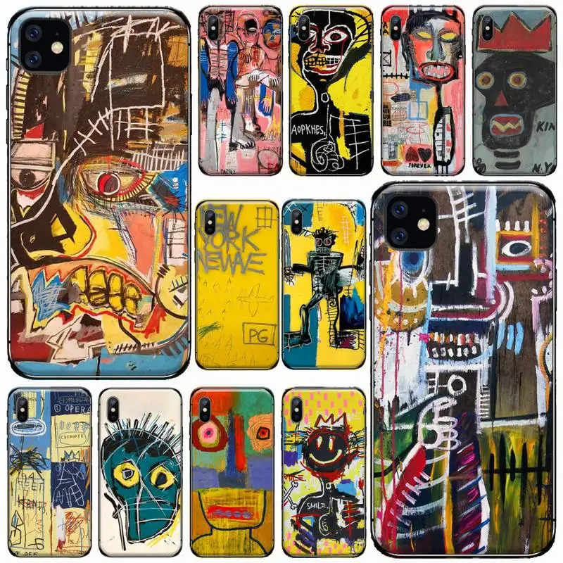 

Jean Michel Basquiat Art Graffiti Phone Case For iphone 12 11 13 7 8 6 s plus x xs xr pro max mini