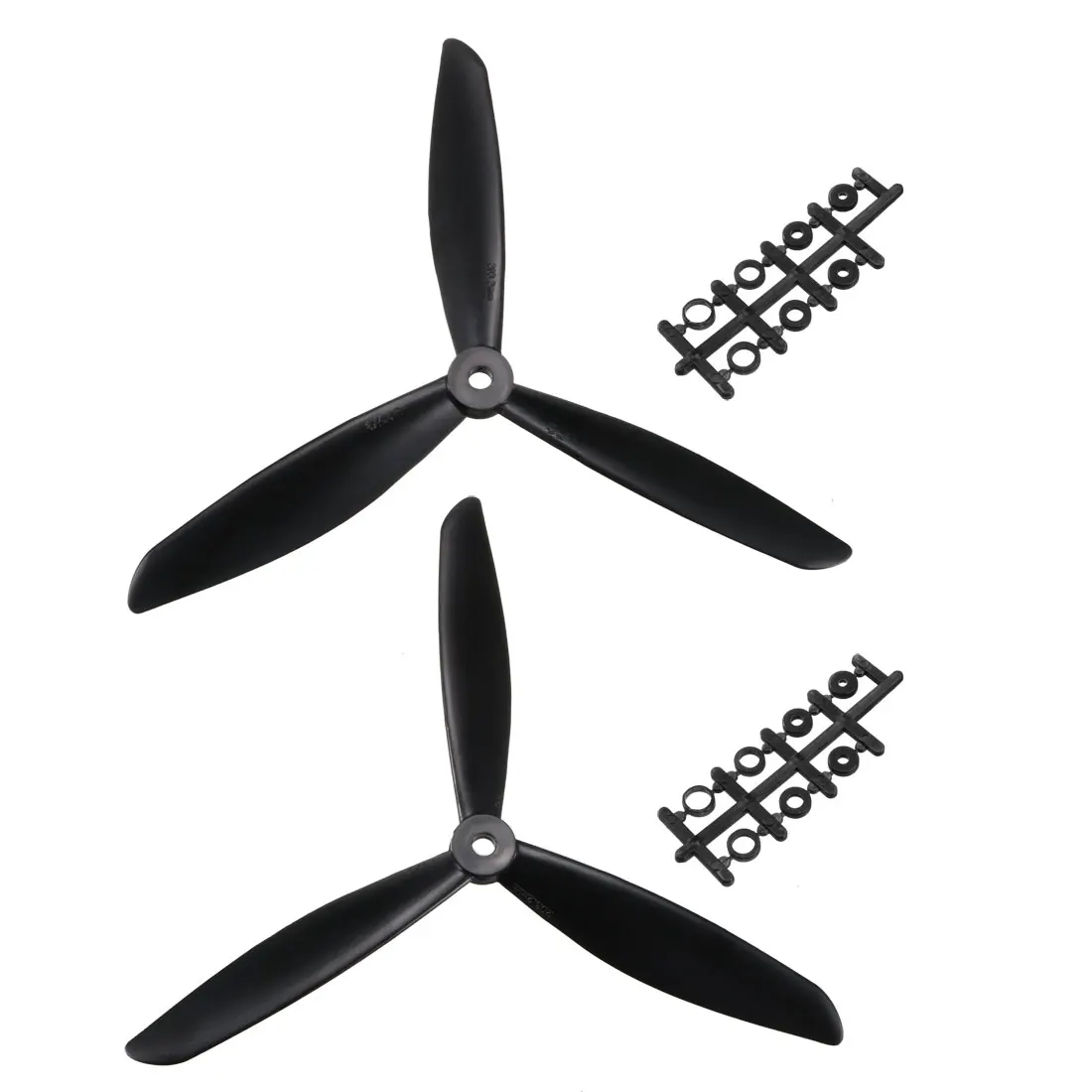

Uxcell 1 пара пропеллеры RC 8045 8x4,5 дюйма 3-лопастной многороторный для игрушечных летательных аппаратов, черный нейлон с переходными кольцами